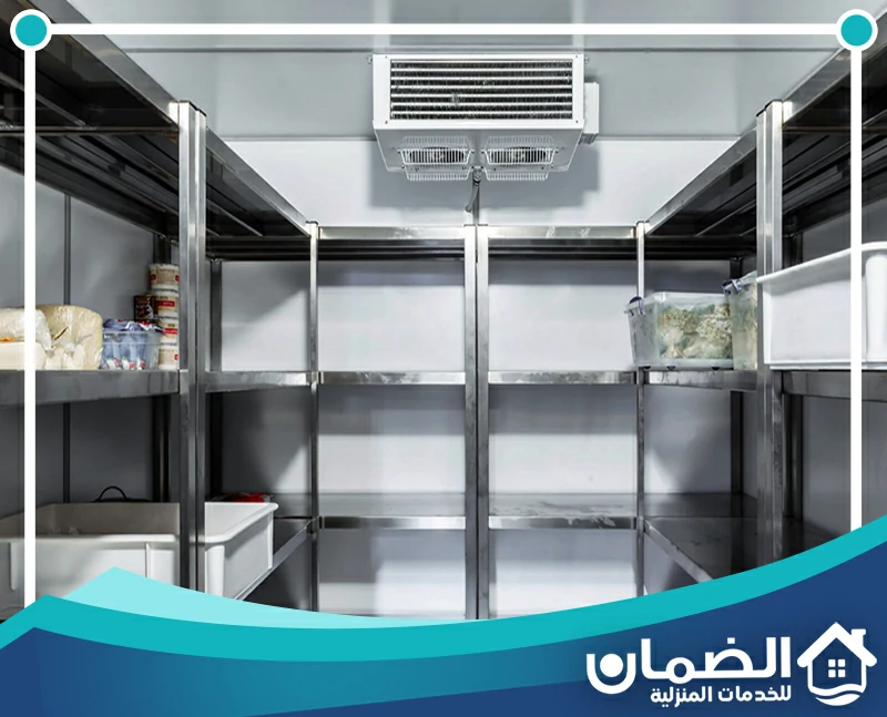 شركة تصليح غرف تجميد قريبة مني دبي 0527042162 شركة الضمان تجهيز داخلي لغرفة تجميد مع فحص الرفوف ووحدات التبريد ضمن صيانة غرف تجميد في دبي.