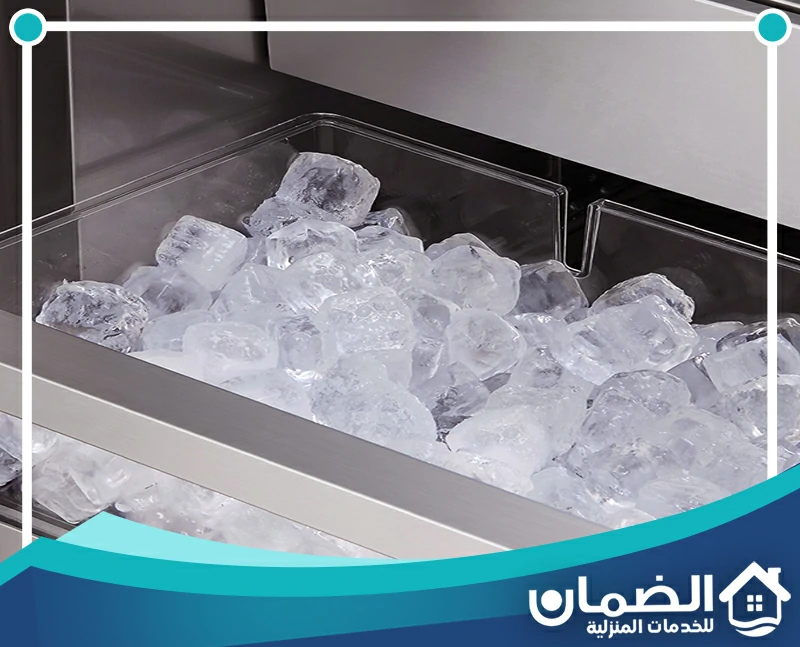 صيانة ايس ميكر في عجمان 0527042162 شركة الضمان مكعبات ثلج منتظمة داخل آيس ميكر بعد الصيانة لضمان أداء ثابت وجودة تصنيع في عجمان.